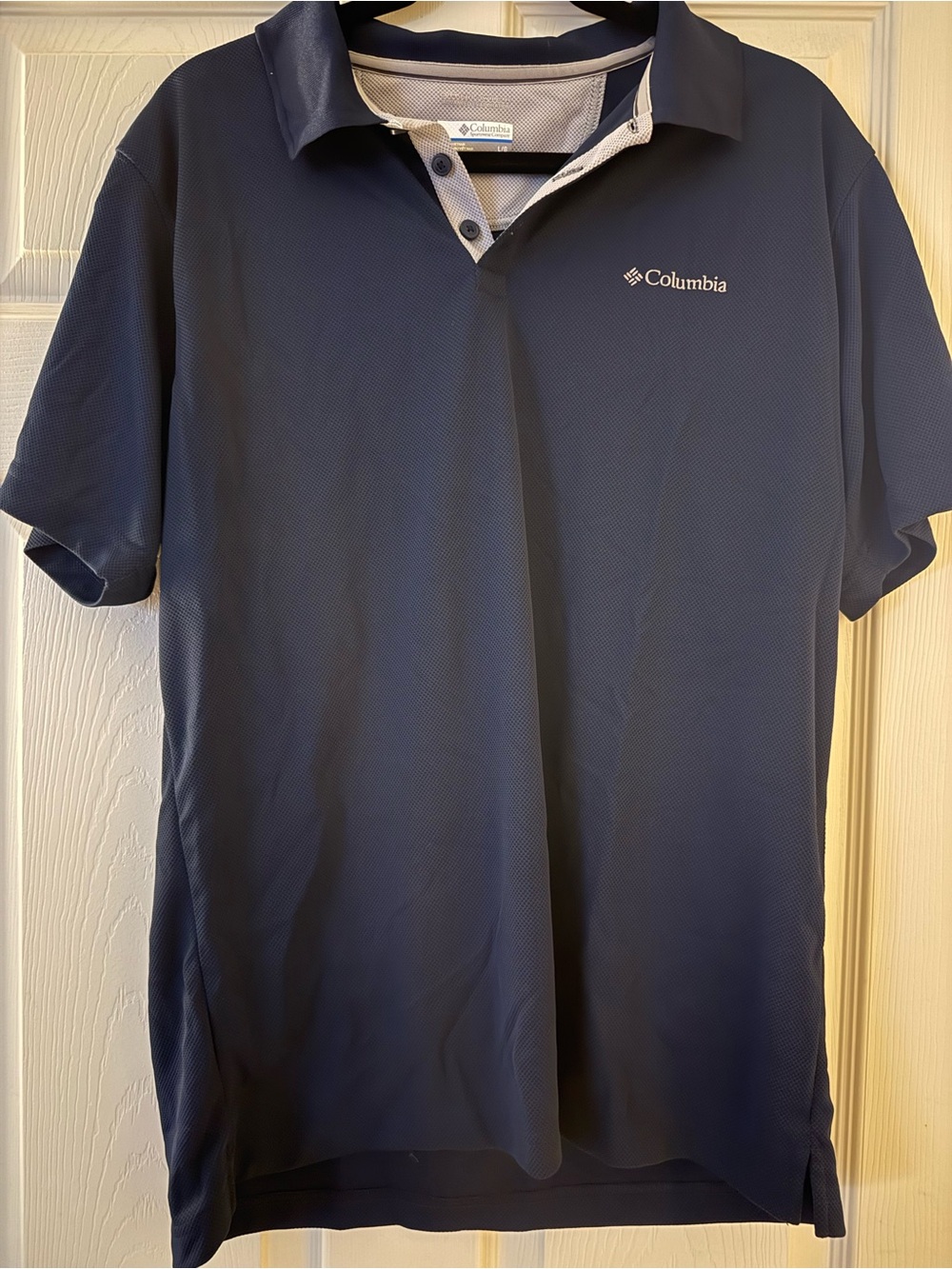 Columbia Men's Dark Navy Short-Sleeve Polo